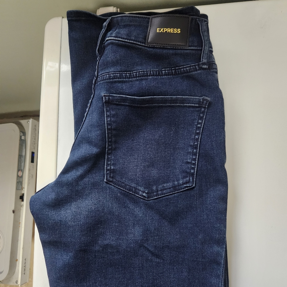 Express Women's Boot Cut Jeans - Dark Blue